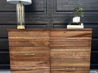 1960s Mid Century Modern 6 Drawer Dresser | Solid Wood Walnut