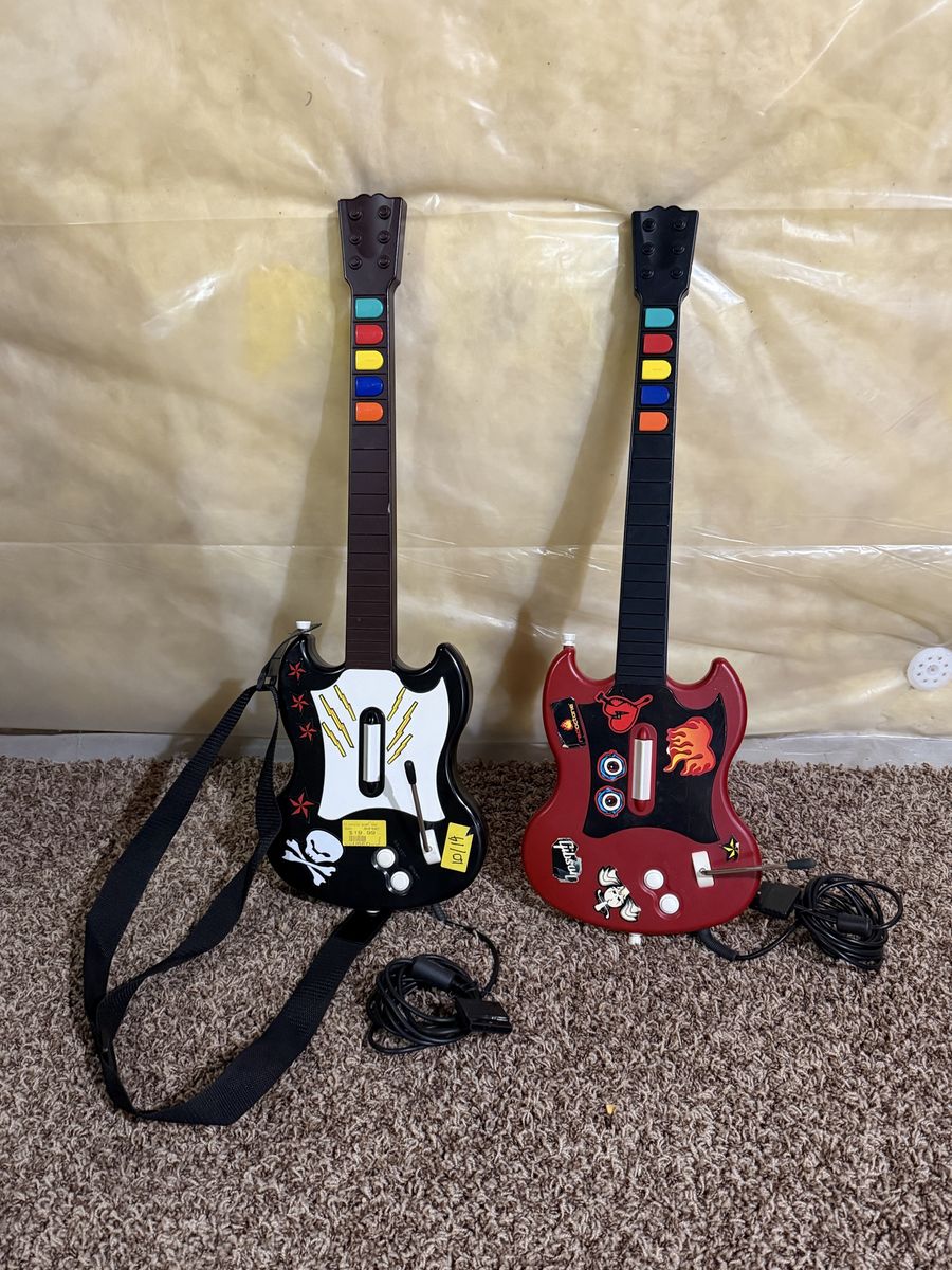 PlayStation 2/3 RedOctane Gibson Guitar Hero II & III Wired Controllers PS2/PS3 - 2-Pack