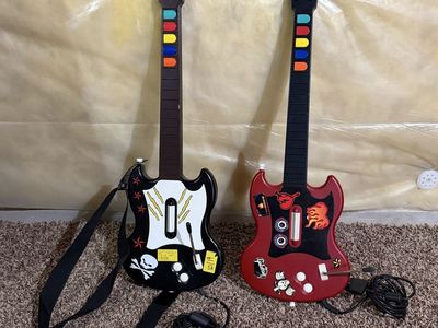 PlayStation 2/3 RedOctane Gibson Guitar Hero II & III Wired Controllers PS2/PS3 - 2-Pack