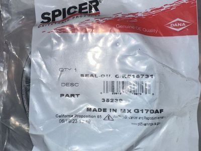 Spicer Drivetrain Products Dana Oil Seal Part 35238 New In Package