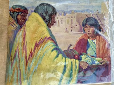 Henry A Balink Thanksgiving Print Native Americans