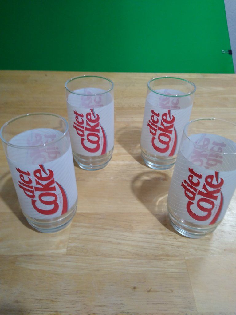 1980's diet coke glasses