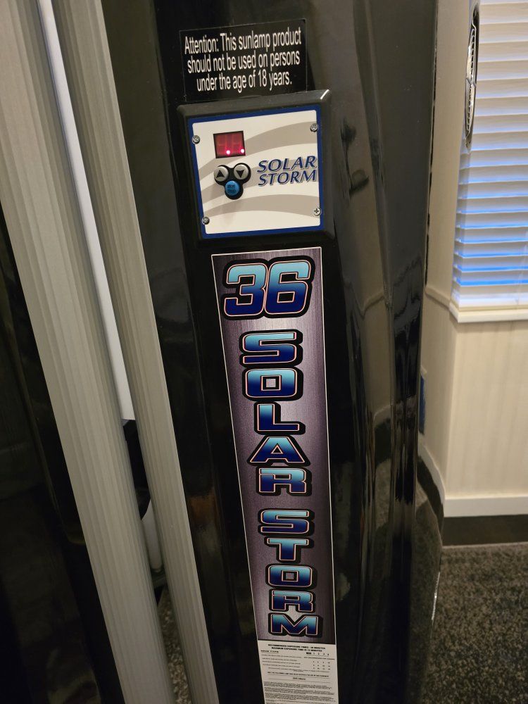 Solar Storm 36 Bulb Tanning Booth - Vertical Stand Up Tanning Bed