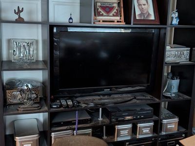 Black IKEA entertainment center
