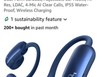 Soundcore AeroFit 2 Pro Open-Ear True Wireless Earbuds by Anker - Blue