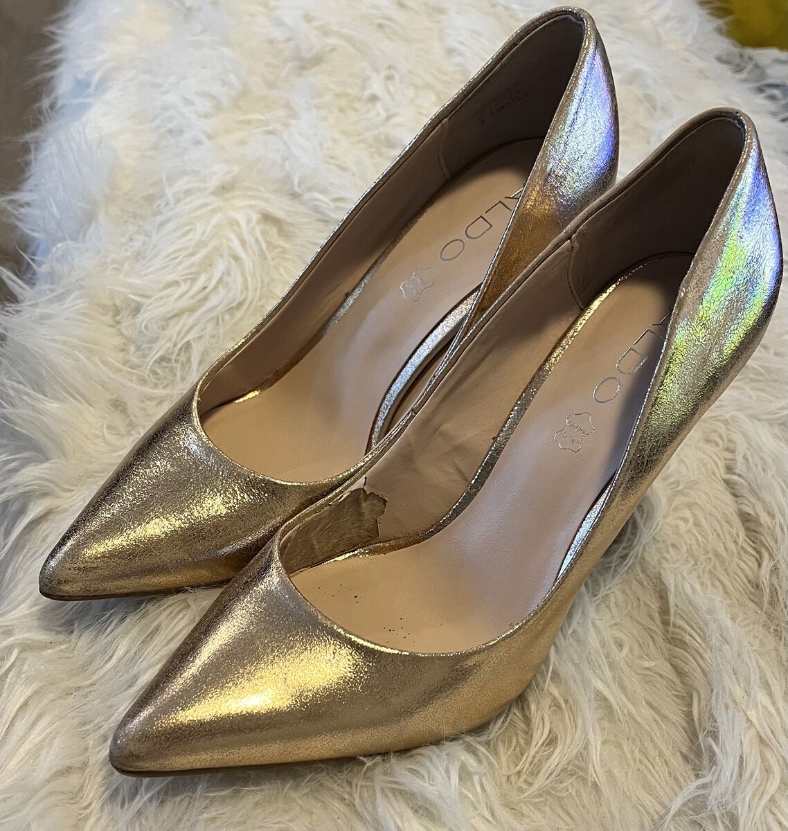 Aldo Choewia Gold Pumps Heels - Size 8