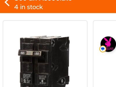 New Siemens 50 amp breaker