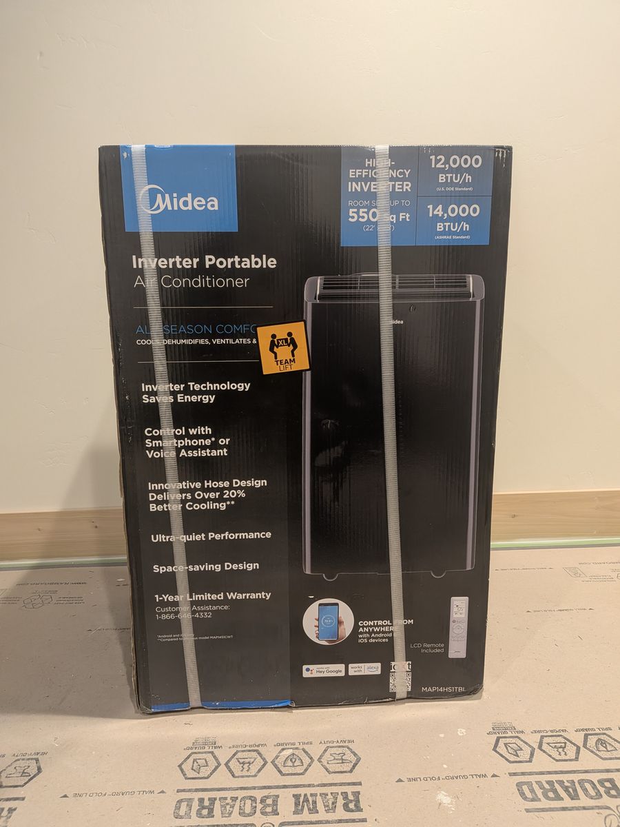 Midea MAP14HS1TBL Portable AC 12K/14K BTU