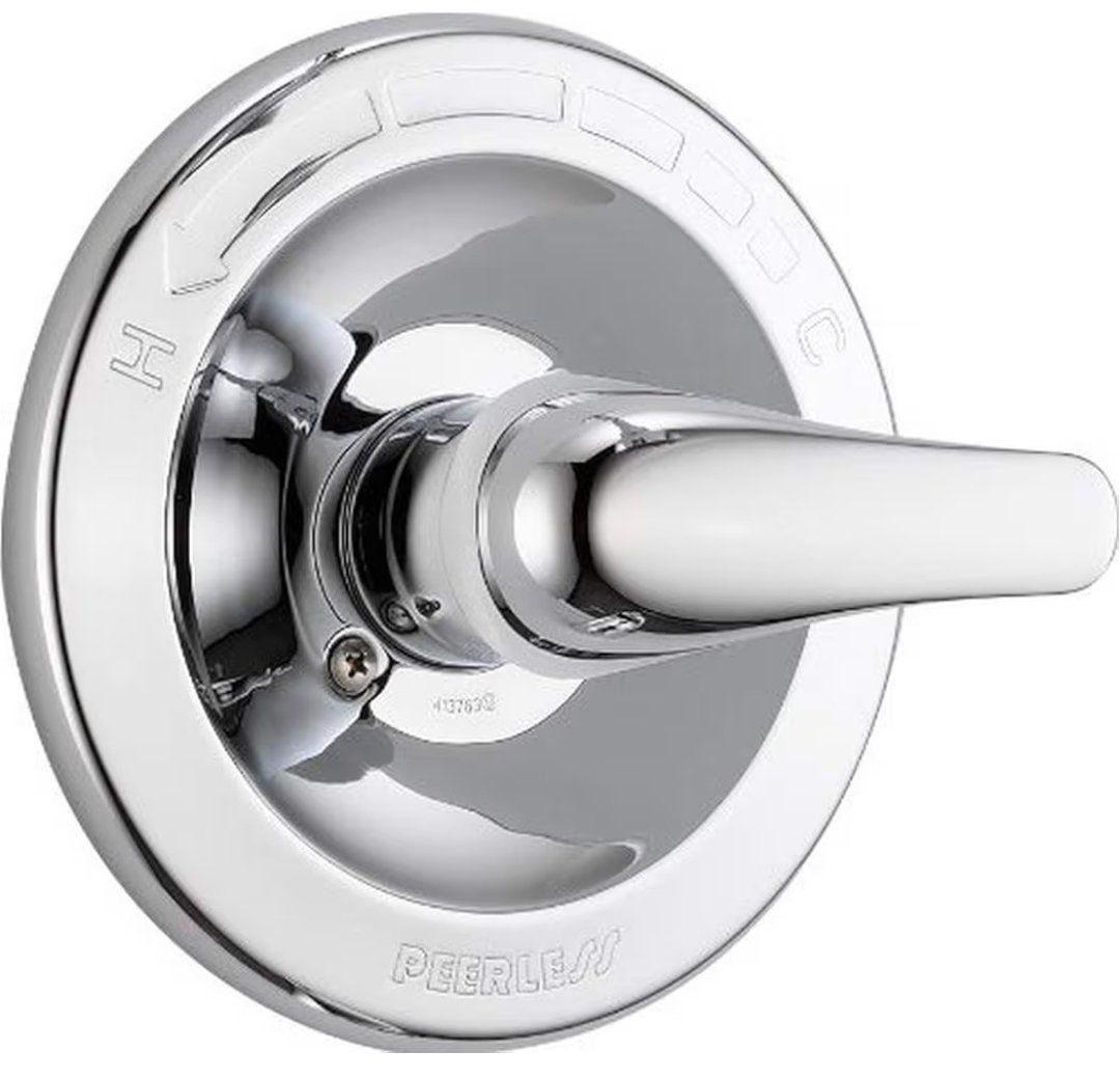 Peerless Faucet Trim Kit RP41763 Chrome with White Handle - Single Function Shower/Tub