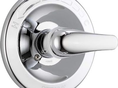 Peerless Faucet Trim Kit RP41763 Chrome with White Handle - Single Function Shower/Tub