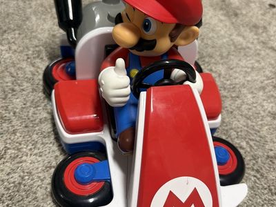 Nintendo Mario Kart Ride-On Racer with Mario Figure - Red, White, and Blue