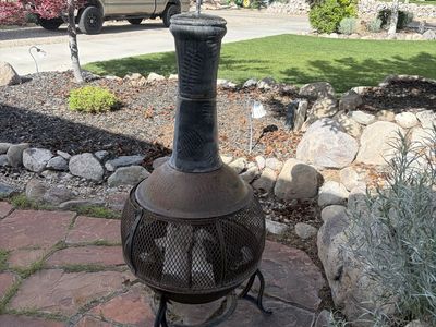 chiminea patio fireplace