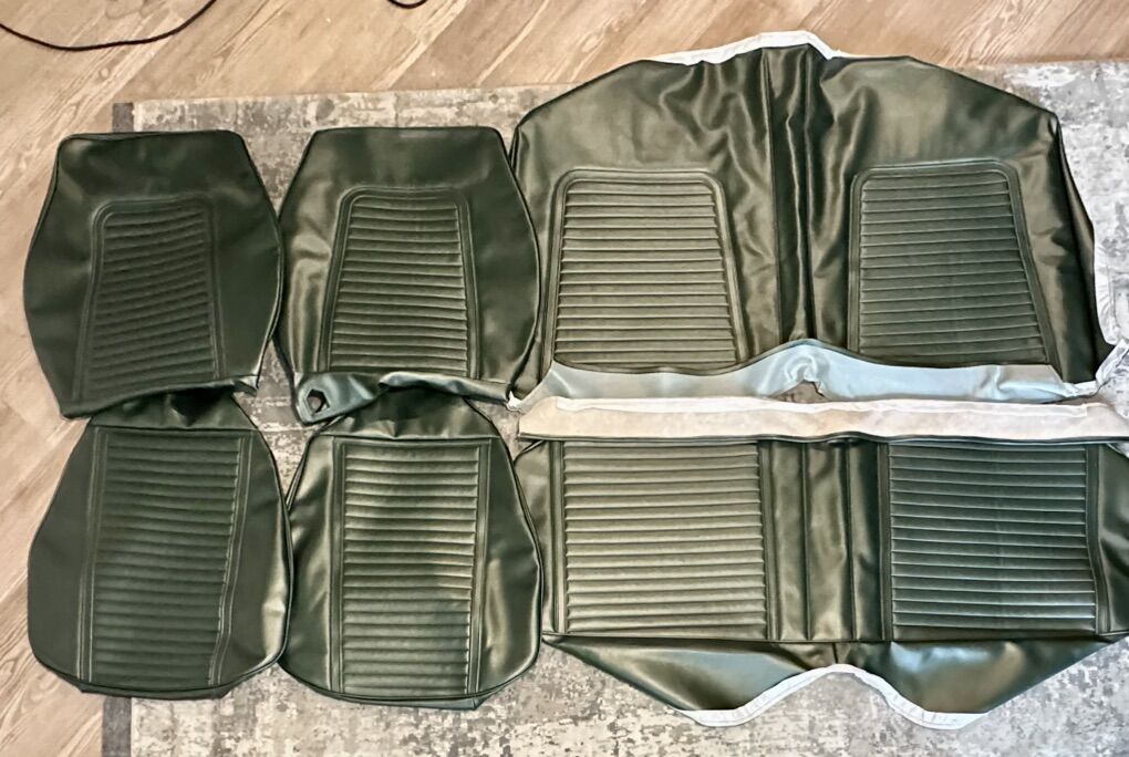 1965 -66 Green Ford Mustang Upholstrey Seat Set