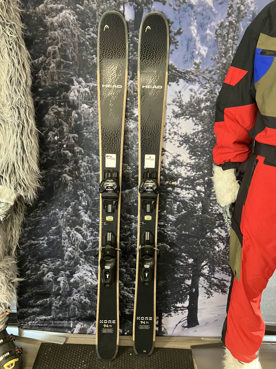 Used Head Kore 94 Ti 156cm Skis w/ Tyrolia Attack LYT 13 Bindings