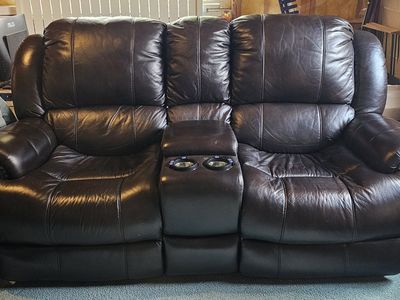 ️Flexsteel Leather Power Reclining Loveseat
