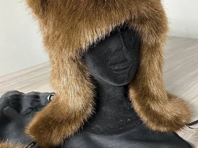 Bearline Brown Faux Fur Animal Ear Trapper Ushanka Hat Bonnet with Dust Bag