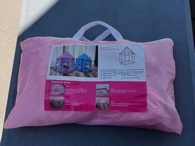 Kids Pink Play Tent/Castle - Easy Assemble, Portable for Indoor/Outdoor Fun