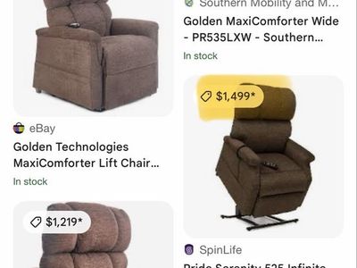 Pride dual motor lay flat lift chair Brown