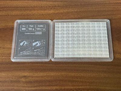 Valcambi Silver Combibar 100g in Assay