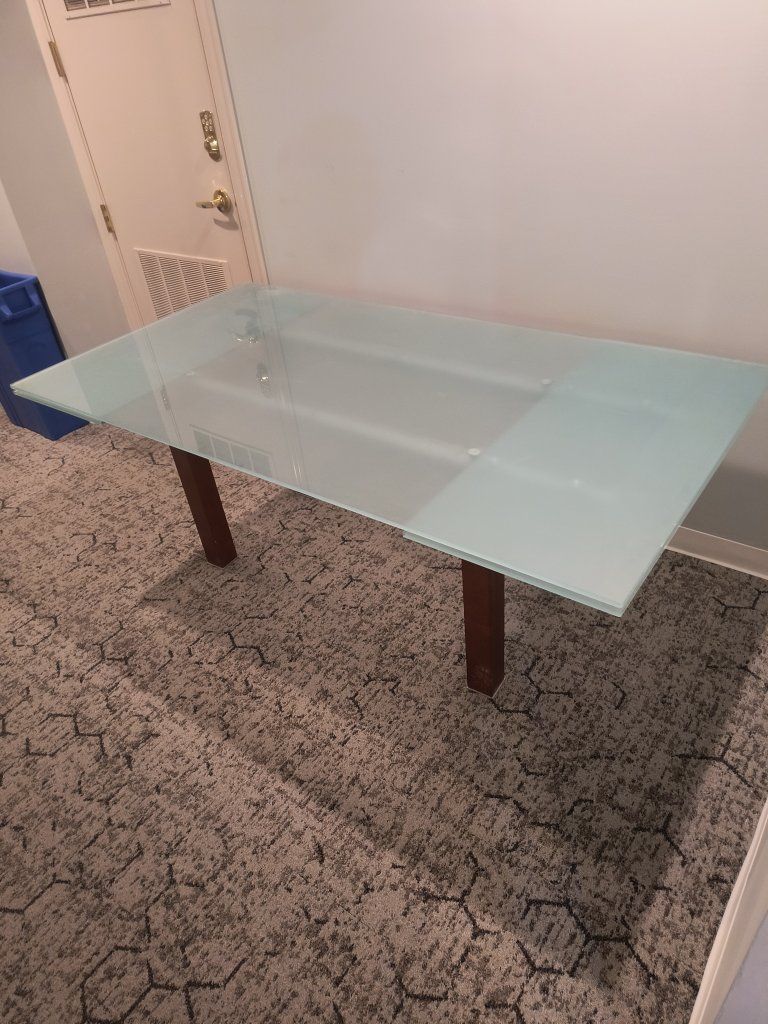 Glass Top Kitchen Dining Table