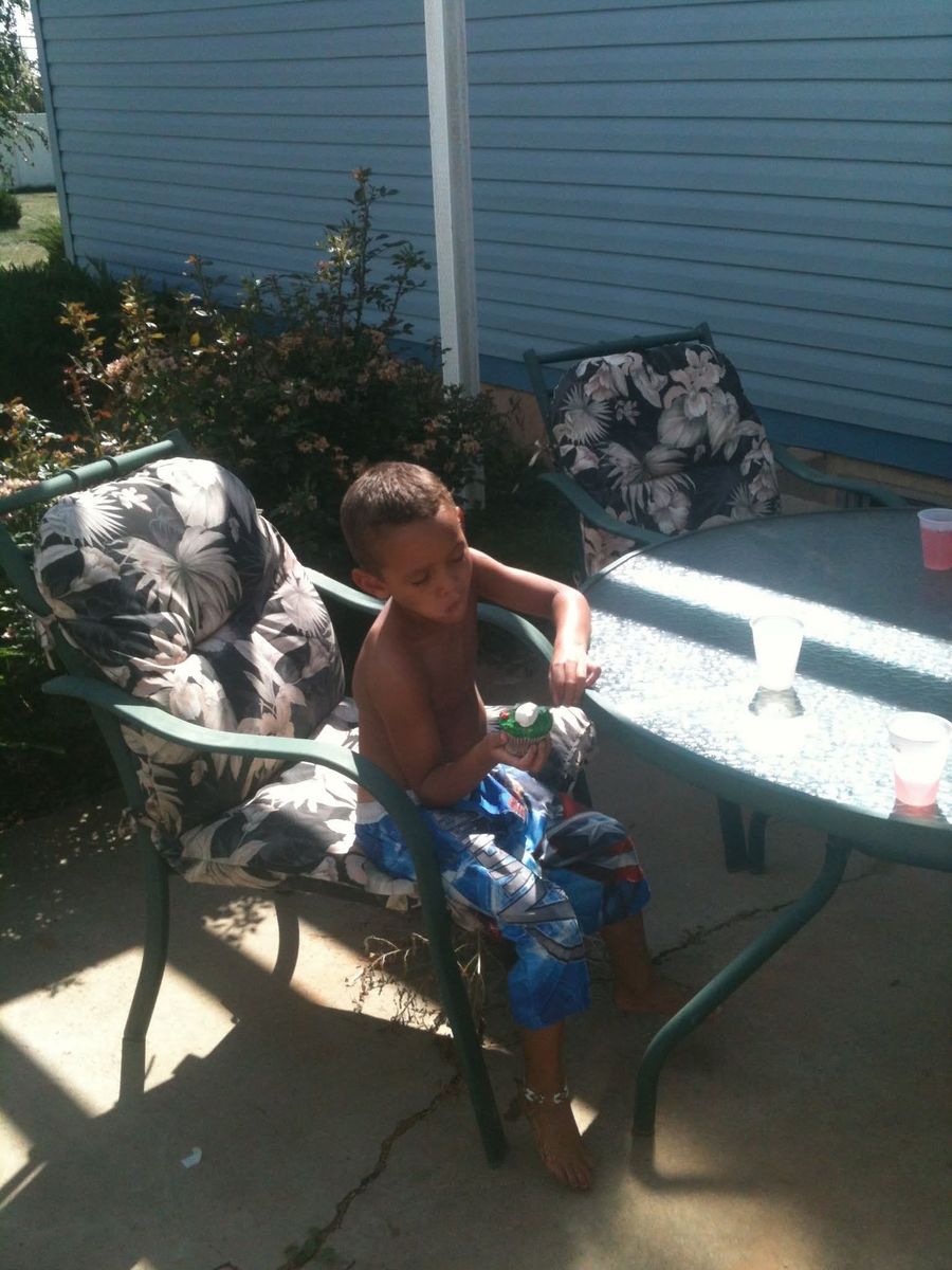 Outdoor Glass Patio Table + 4 Chairs – $60 OBO