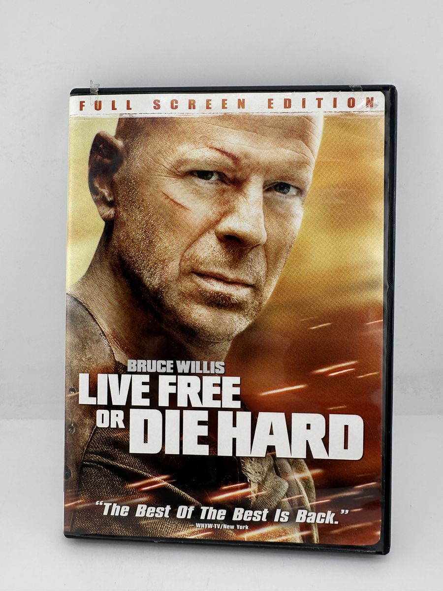 Live Free or Die Hard DVD Full Screen Bruce Willis Action Movie