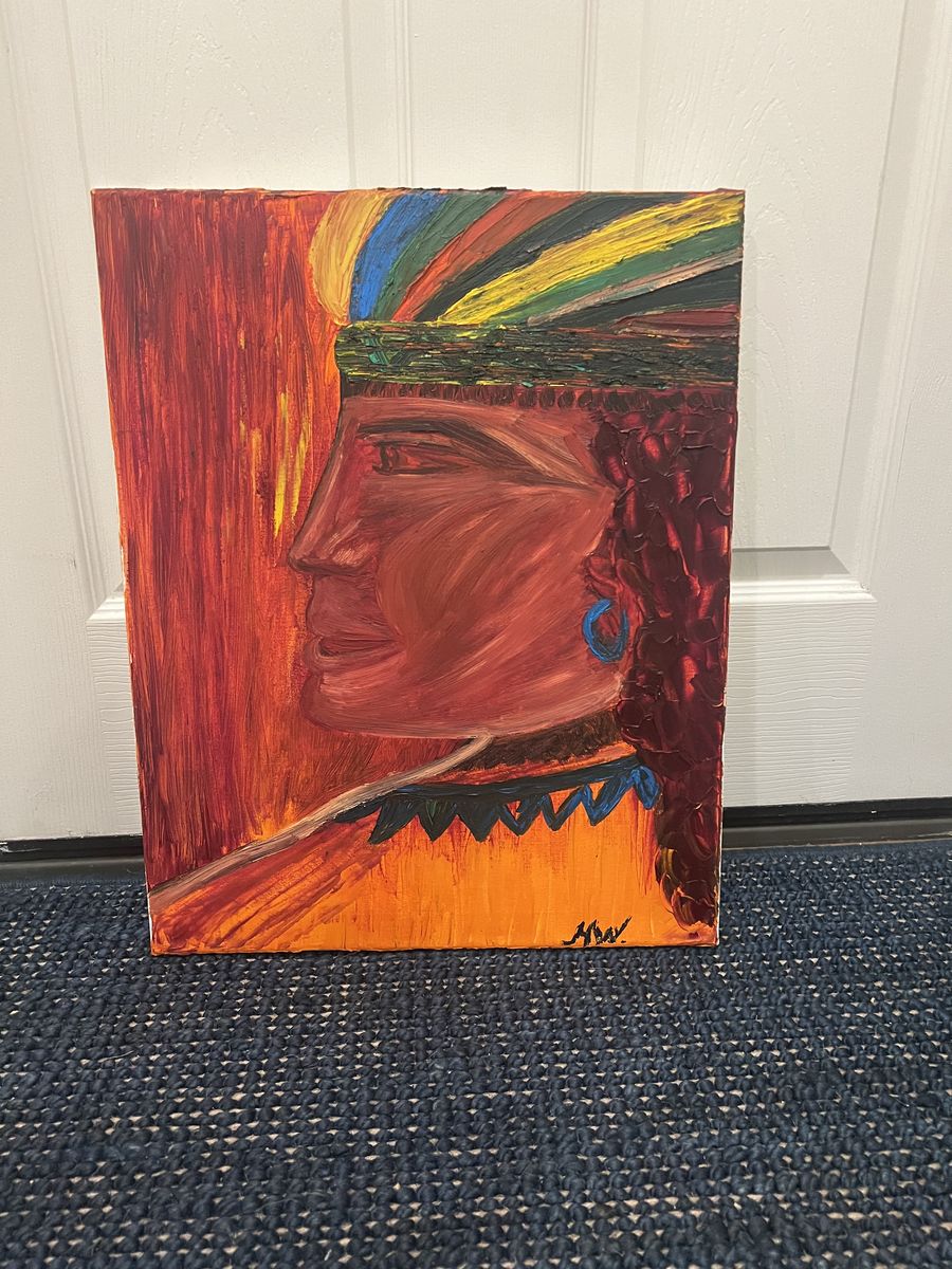 painting of the Indigenous man.