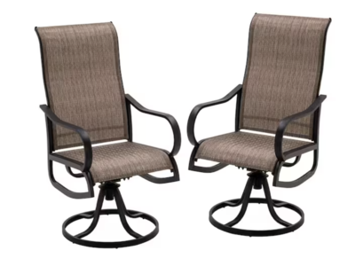 New in Box 360 swivel Patio Swivel Chairs Set of 2