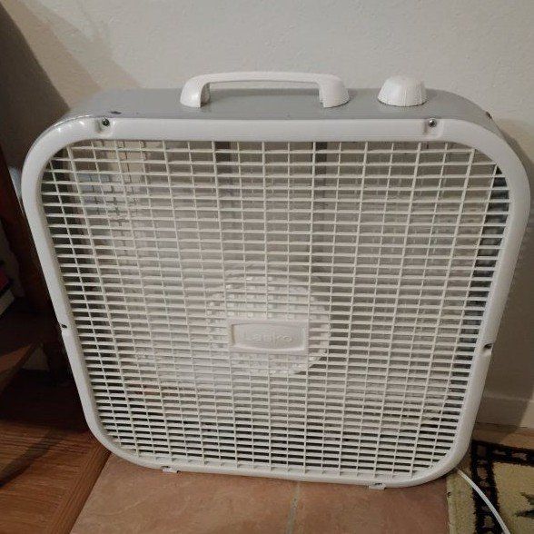 Lasko 3 speed Portable White Box Fan with Carrying Handle