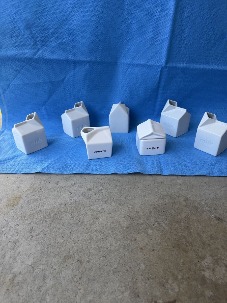 Ceramic Milk, Sugar, And Cream Set.