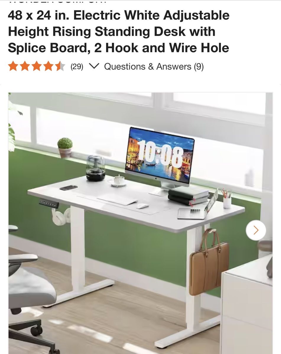 Electric Adjustable Height Desk 48 x 24