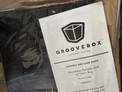 Groove box portable grill w/carrying case