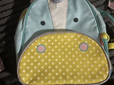 Skip Hop Zoo Little Kid Backpack - Unicorn Teal/Yellow Polka Dot