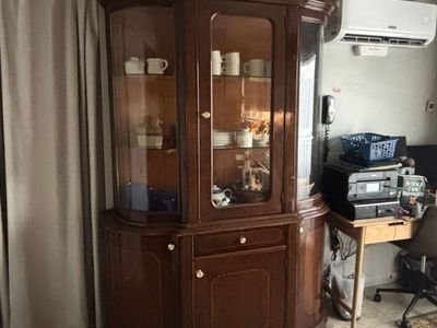 Cabinet with Rounded Glass Doors