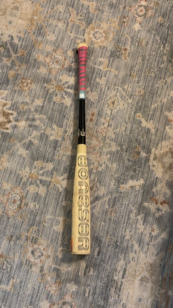 Warstick Bonesbr Baseball Bat with Pink and Blue Grip