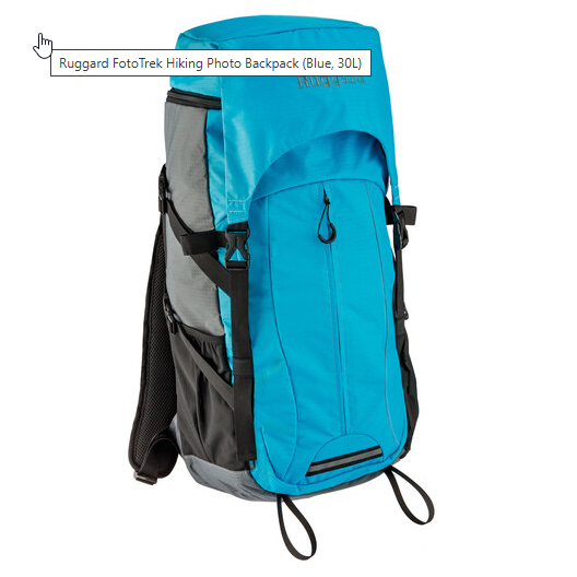 lightly used Ruggard FotoTrek Hiking Photo Backpack (Blue, 30L)