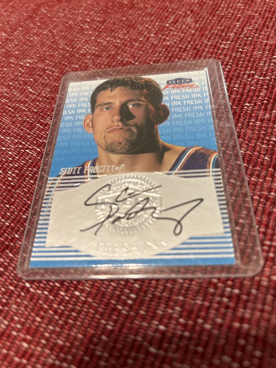 1999-00 Fleer Focus Certified Autograph Scott Padgett Fresh Ink Autograph Utah Jazz NBA Basketball Card Auto FLEER COA embossed 
