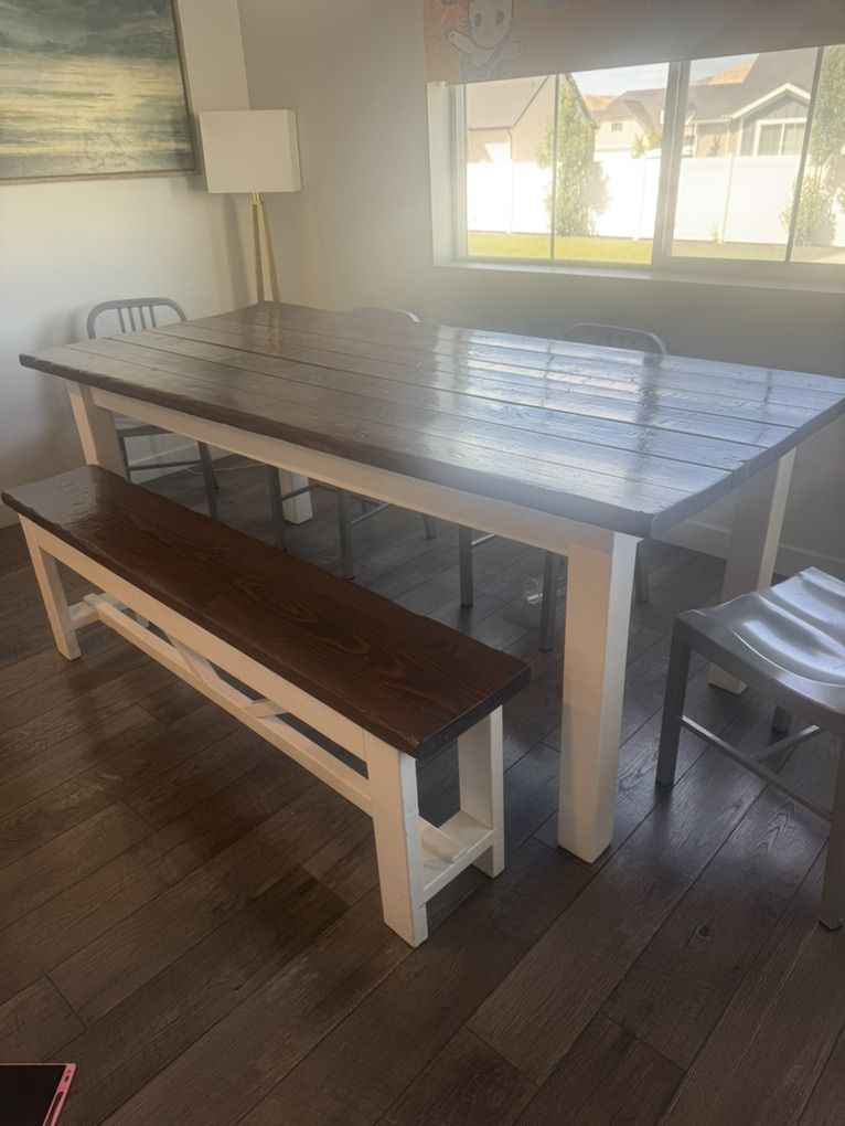 Handmade Kitchen Table and Bench