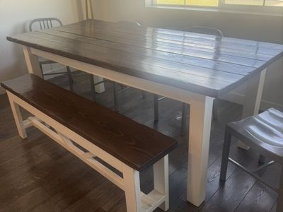 Handmade Kitchen Table and Bench