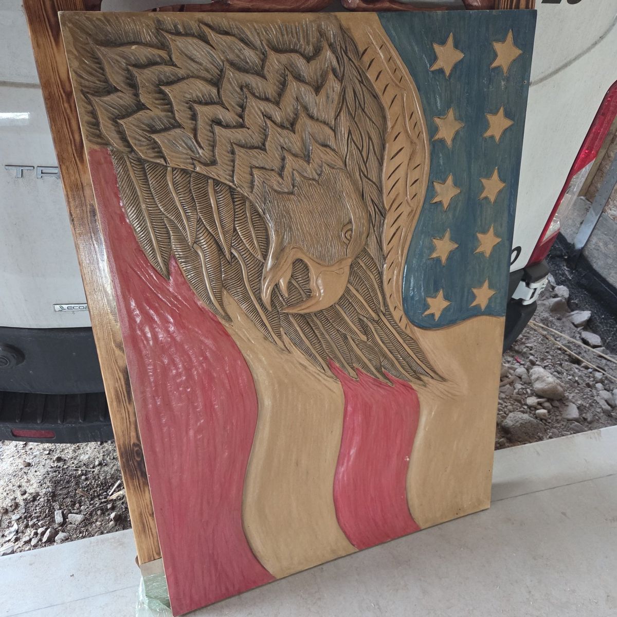 beautiful hand carved American eagle