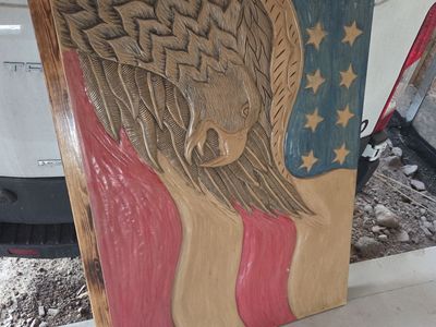 beautiful hand carved American eagle