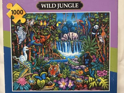 Dowdle Wild Jungle 1000 Piece Jigsaw Puzzle - 19.25" x 26.625" - Made in USA