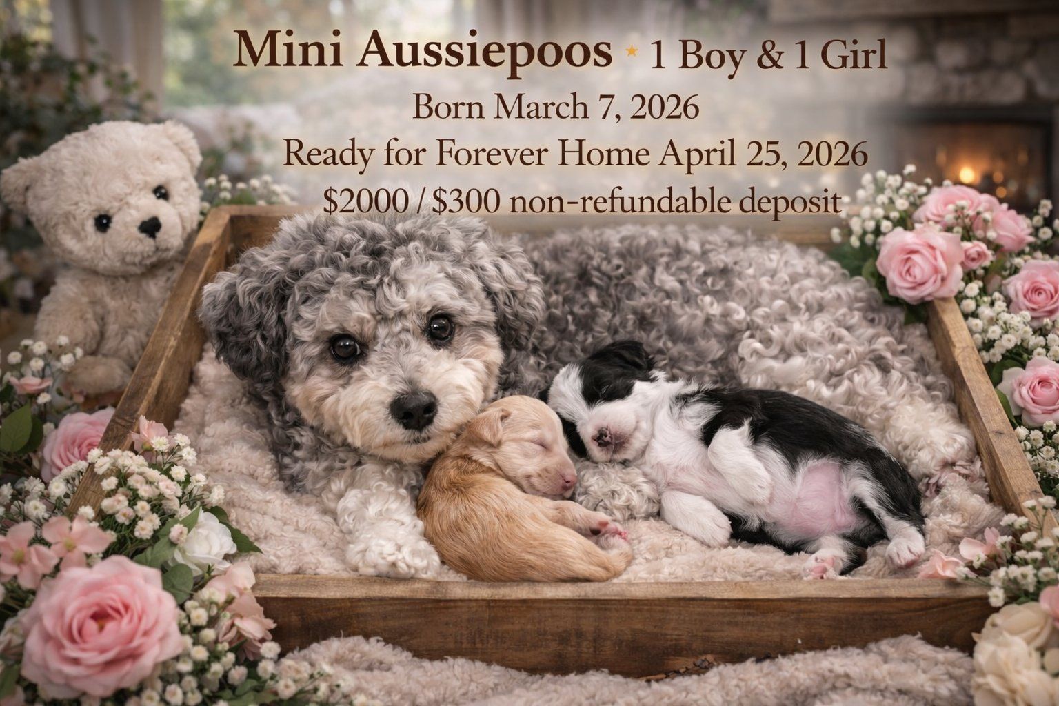 Mini Aussiepoos – 1 Male & 1 Female
