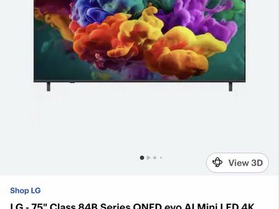 LG 75-inch Class 84B Series QNED evo AI Mini LED 4K Smart TV