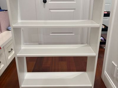 White 4-Tier Adjustable Open Shelf Bookcase
