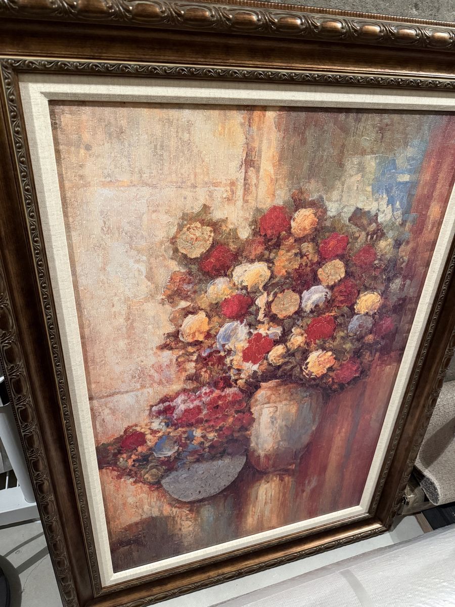 Framed Floral Still Life Painting Print