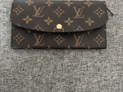 Authentic Louis Vuitton Monogram Josephine Wallet - Brown/Red, Made in France