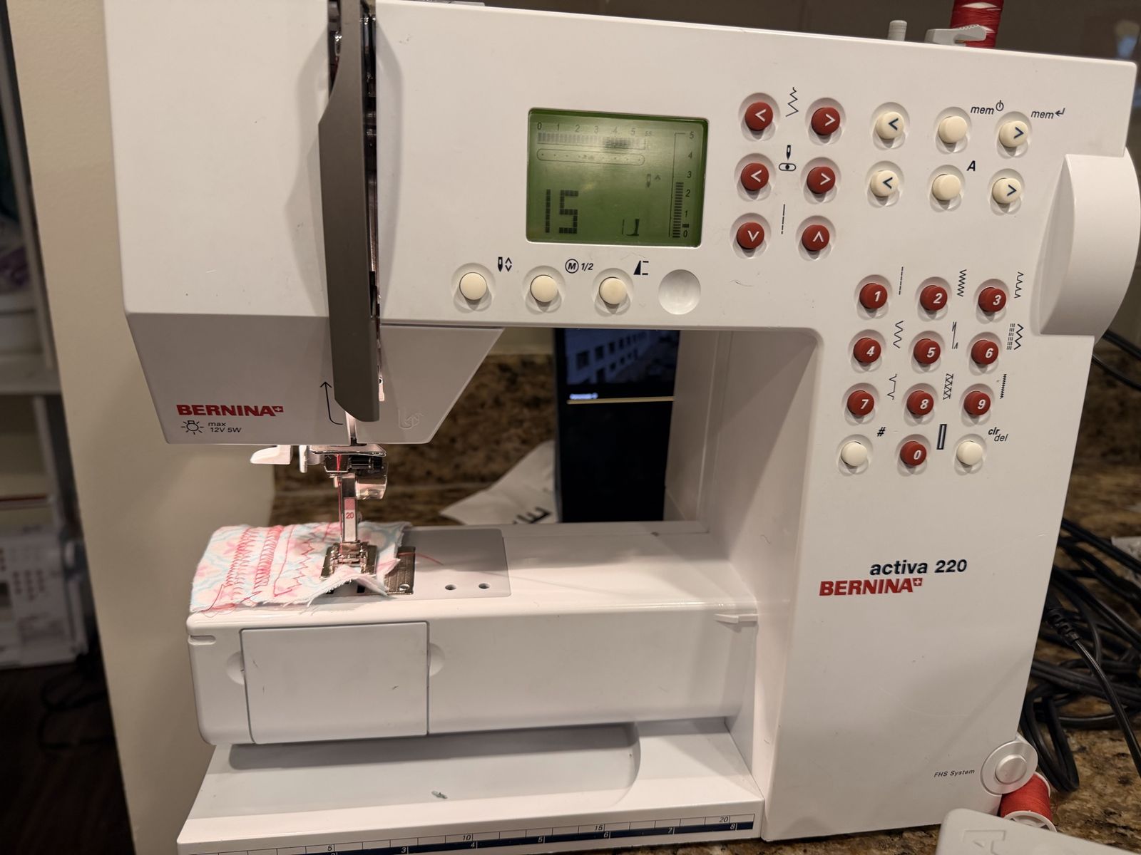 Bernina Activa 220 Electronic Sewing Machine with Foot Pedal