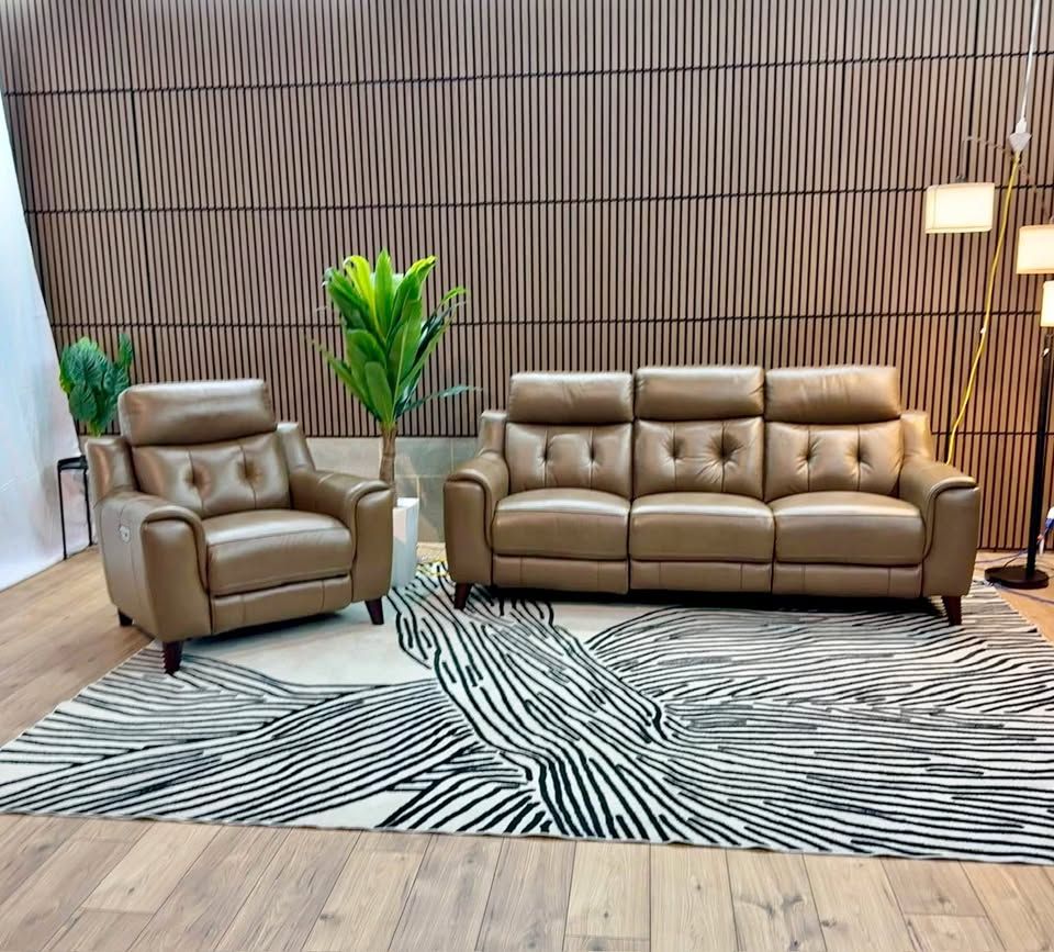 Malibu Leather Power Reclining Sofa + Recliner  70% OFF WEEKEND SALE
