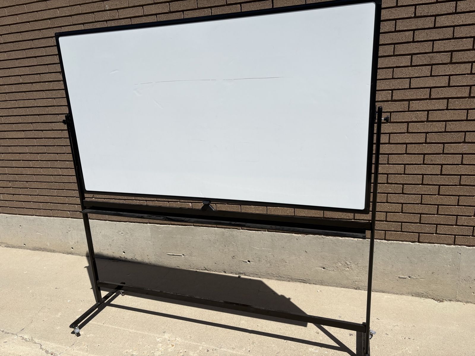 Large Mobile Double-Sided Reversible Dry Erase Whiteboard on Wheels
